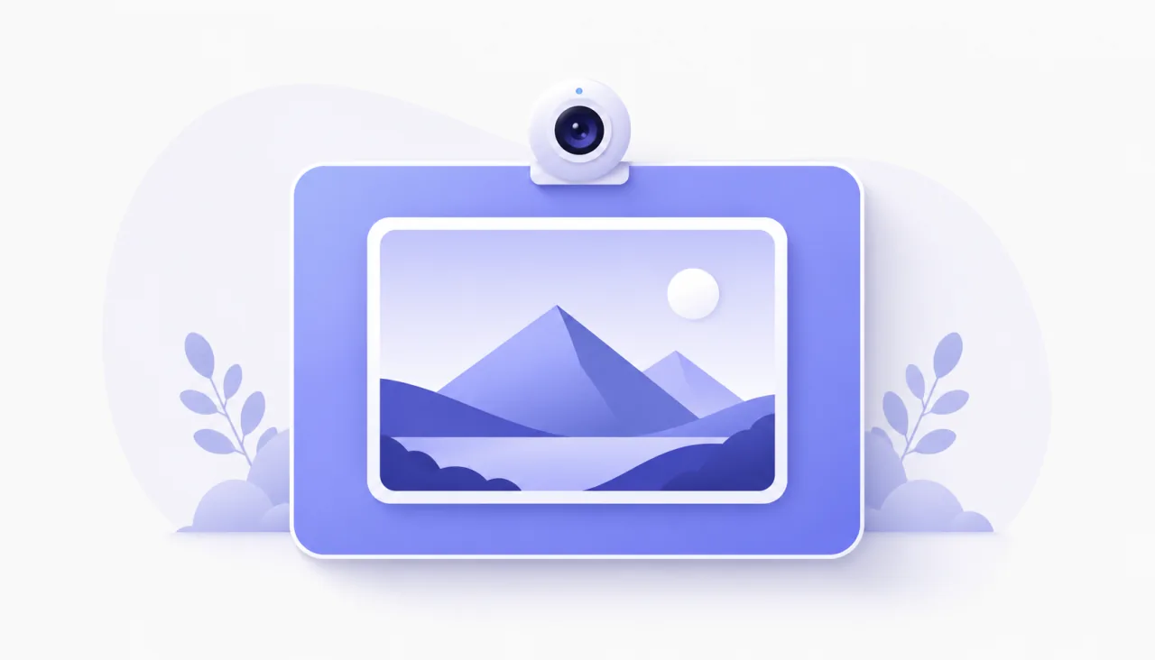A still photo shown as a live webcam feed instead of a live camera image