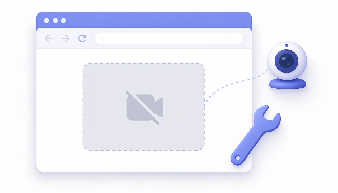A virtual camera not detected in Google Meet in the browser, being fixed